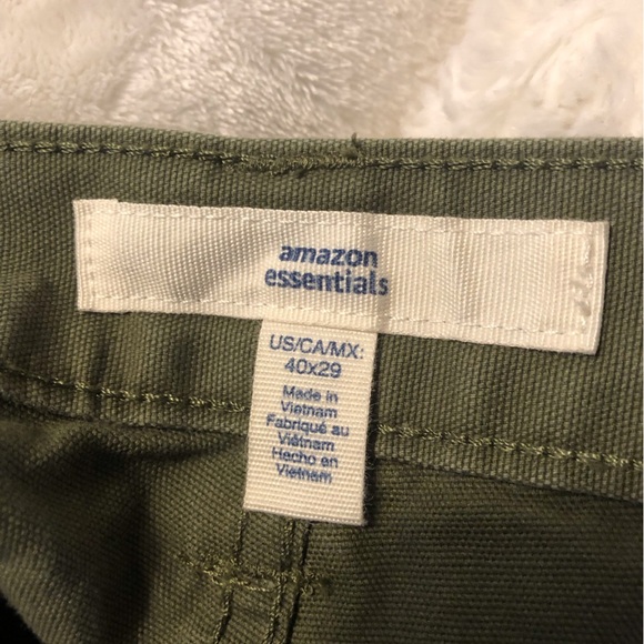 Amazon Essentials Men's Carpenter Cargo Pants in Olive Green 40x29 High Rise - Picture 3 of 4